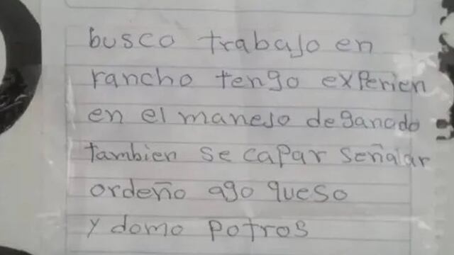 Angel Medina escribió su currículum a mano, obtuvo 30 ofertas de trabajo.