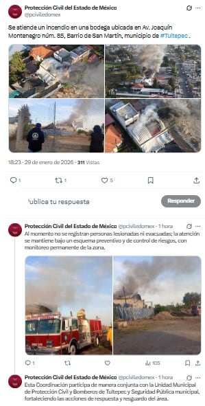 Así se vio la explosión en taller clandestino de pirotecnia en Tultepec