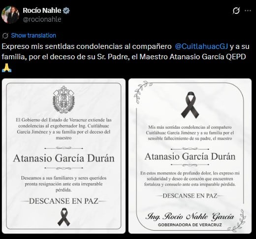 Muere Atanasio García Durán, padre del exgobernador Cuitláhuac García