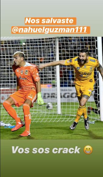 Gignac celebra con Nahuel