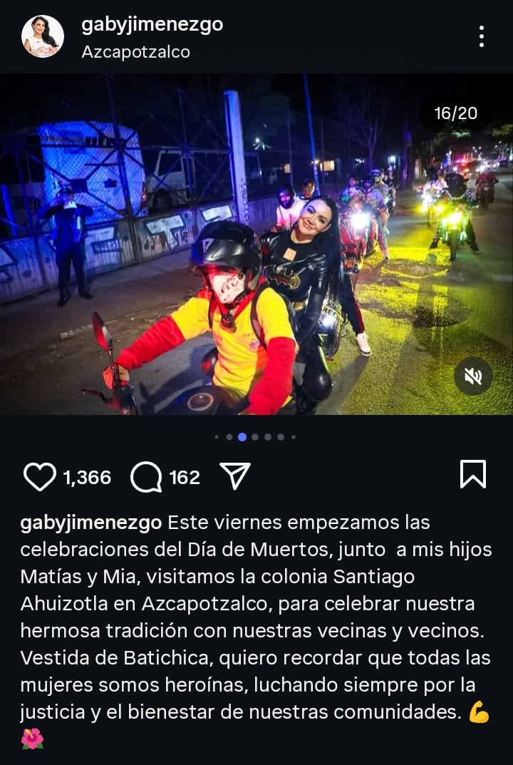 Gabriela Jiménez se disfraza de Batichica para evento en Azcapotzalco