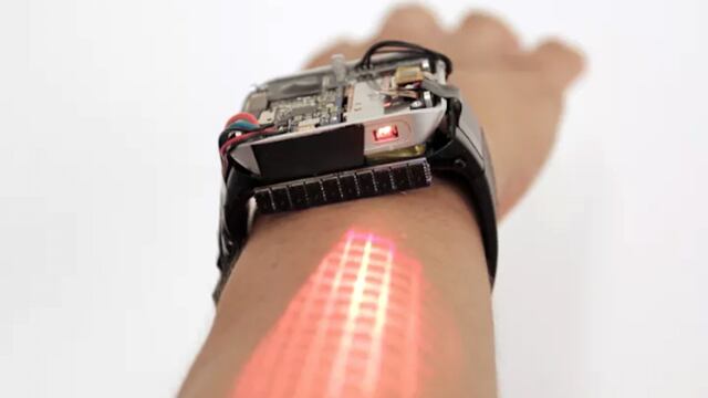 LumiWatch, un reloj con proyector.