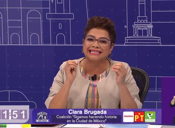 Clara Brugada vs Santiago Taboada en tercer debate CDMX