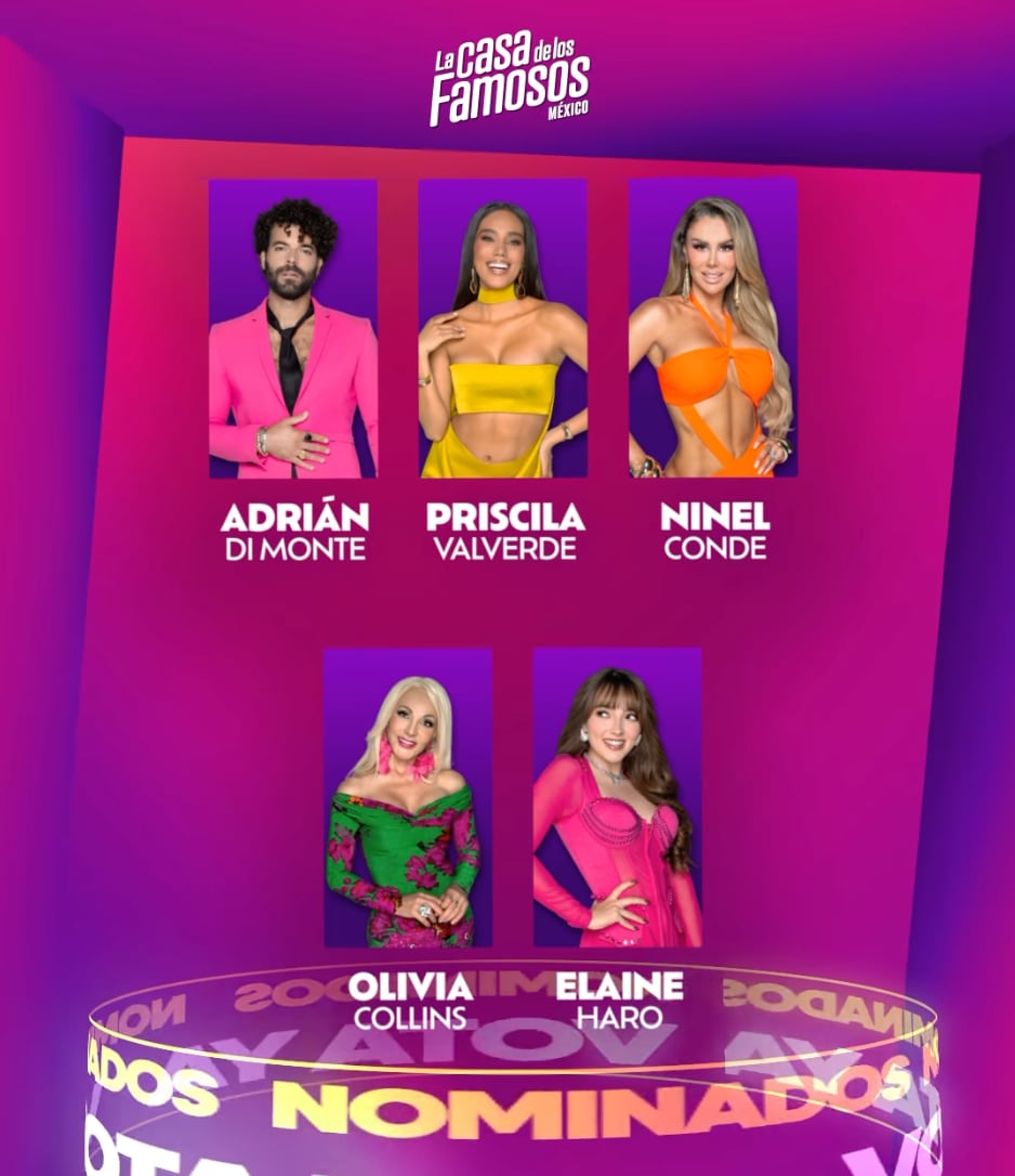 Nominados de La Casa de los Famosos México 2025 al 30 de julio