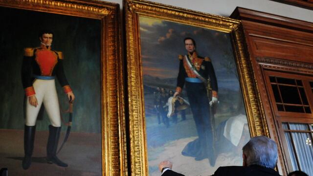 Cuadros históricos en Palacio Nacional