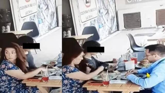 Familia pone cabello en su comida