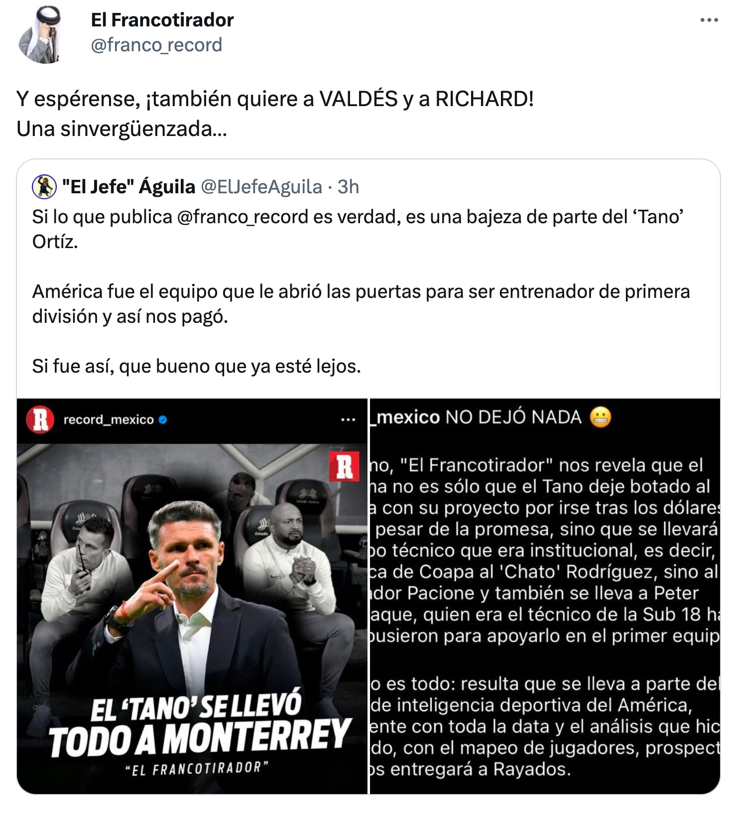 El Tano Ortiz traiciona al América