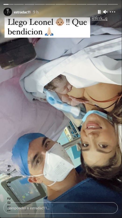 Christian Estrada anuncia el nacimiento de su hijo