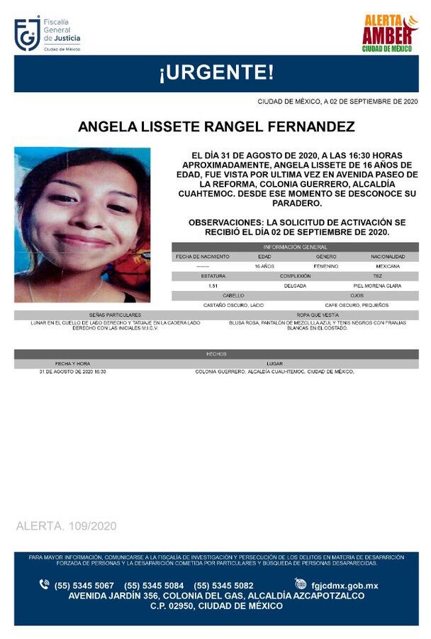 Ficha de búsqueda de Angela