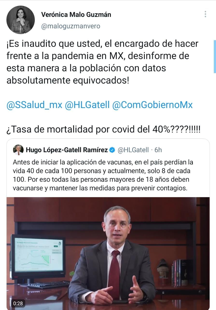 Críticas a cifras ofrecidas por Hugo López-Gatell