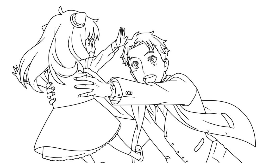 Dibujo de Spy X Family de Anya y Loid
