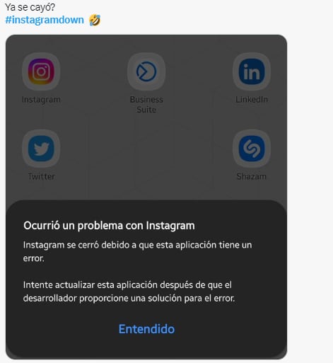Usuarios reportan fallas en Instagram este 7 de julio.