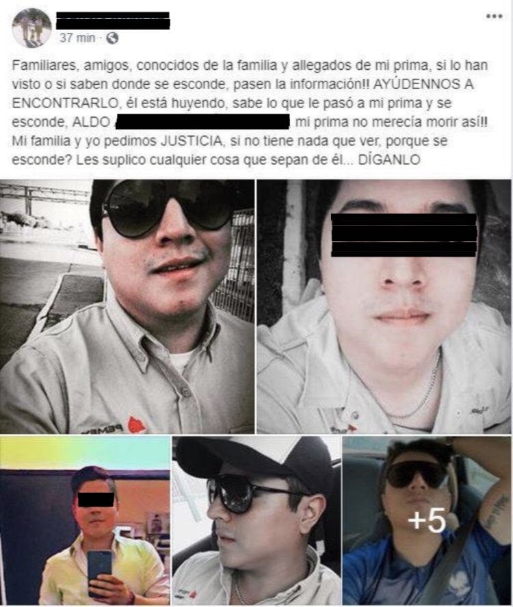 Publicación familiares de Silvia.