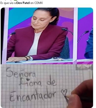 Meme sobre Dev Patel en la CDMX.