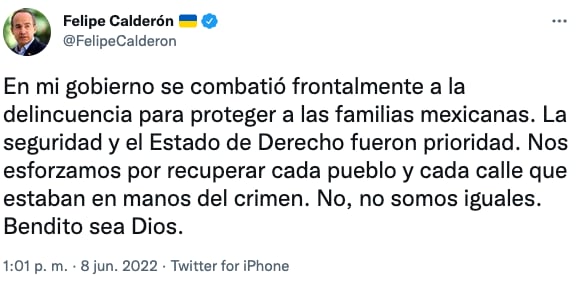 Felipe Calderón responde a AMLO