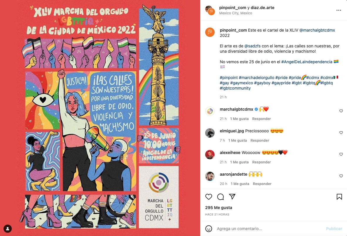 Cartel Marcha LGBTTTIQ+