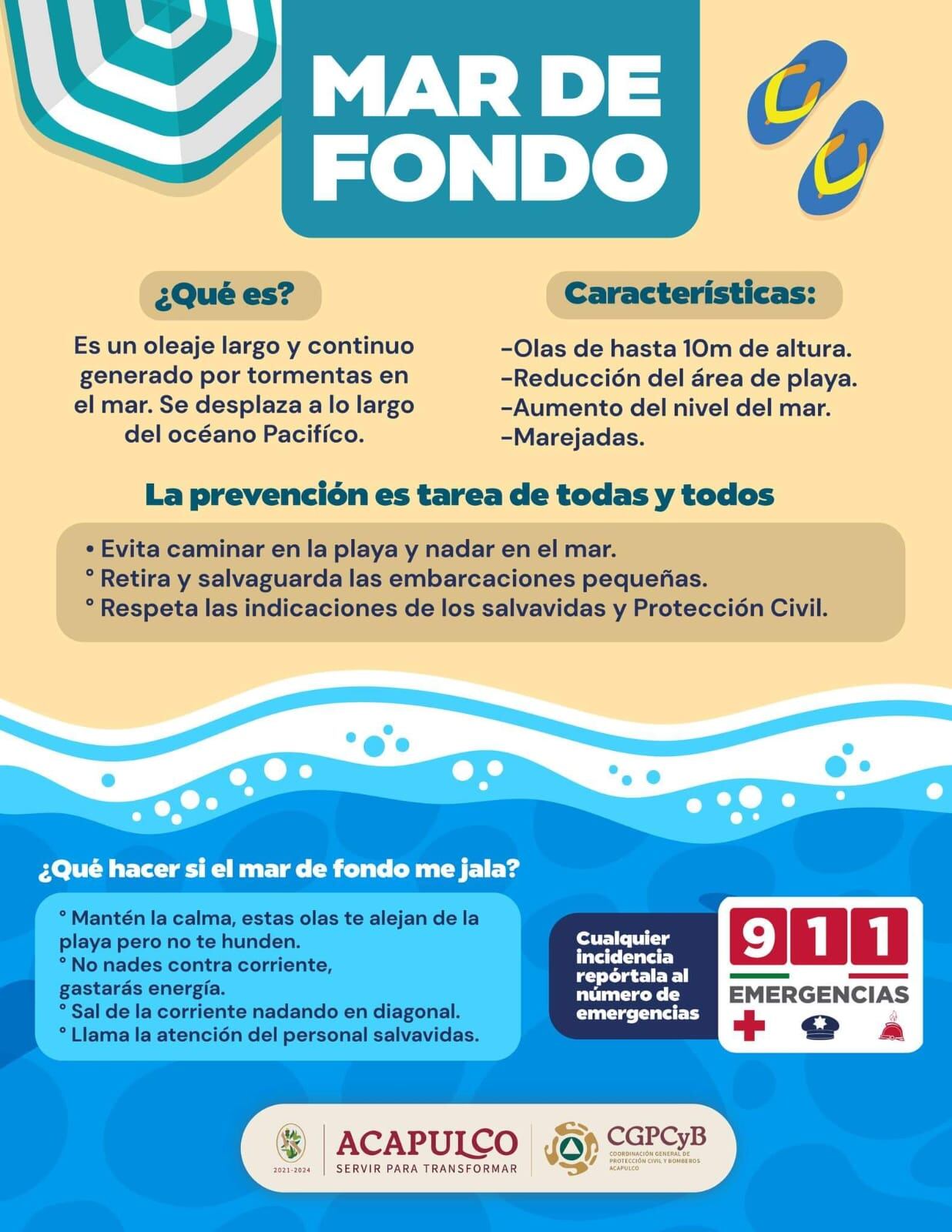 Advierten lluvias muy fuertes en Acapulco y Guerrero