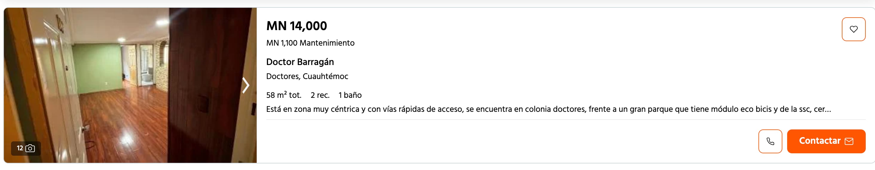 Rentas en la colonia Doctores CDMX
