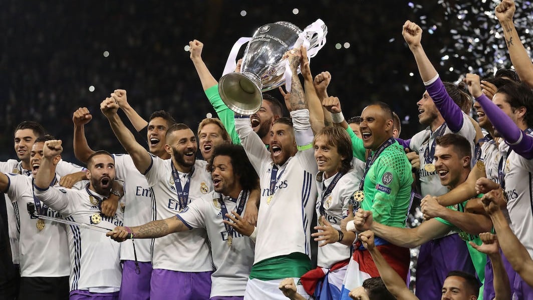 Madrid tras ganar la Champions