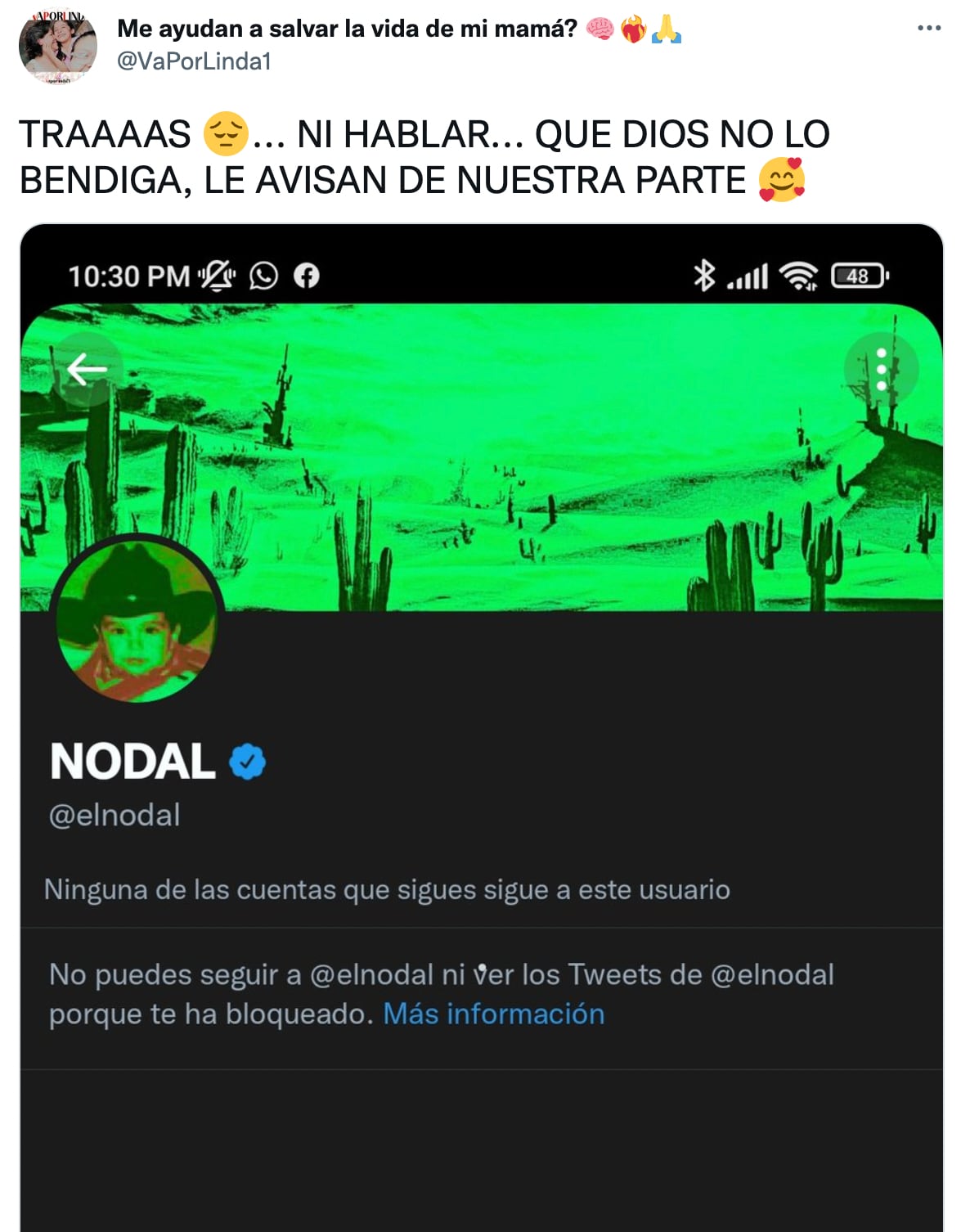 Christian Nodal bloquea a fan que le pidió ayuda