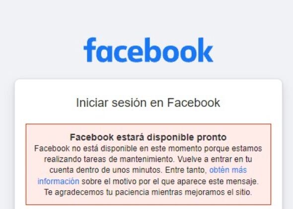 Facebook comienza a restablecerse