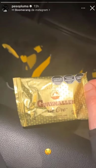 Historia de Instagram de Peso Pluma