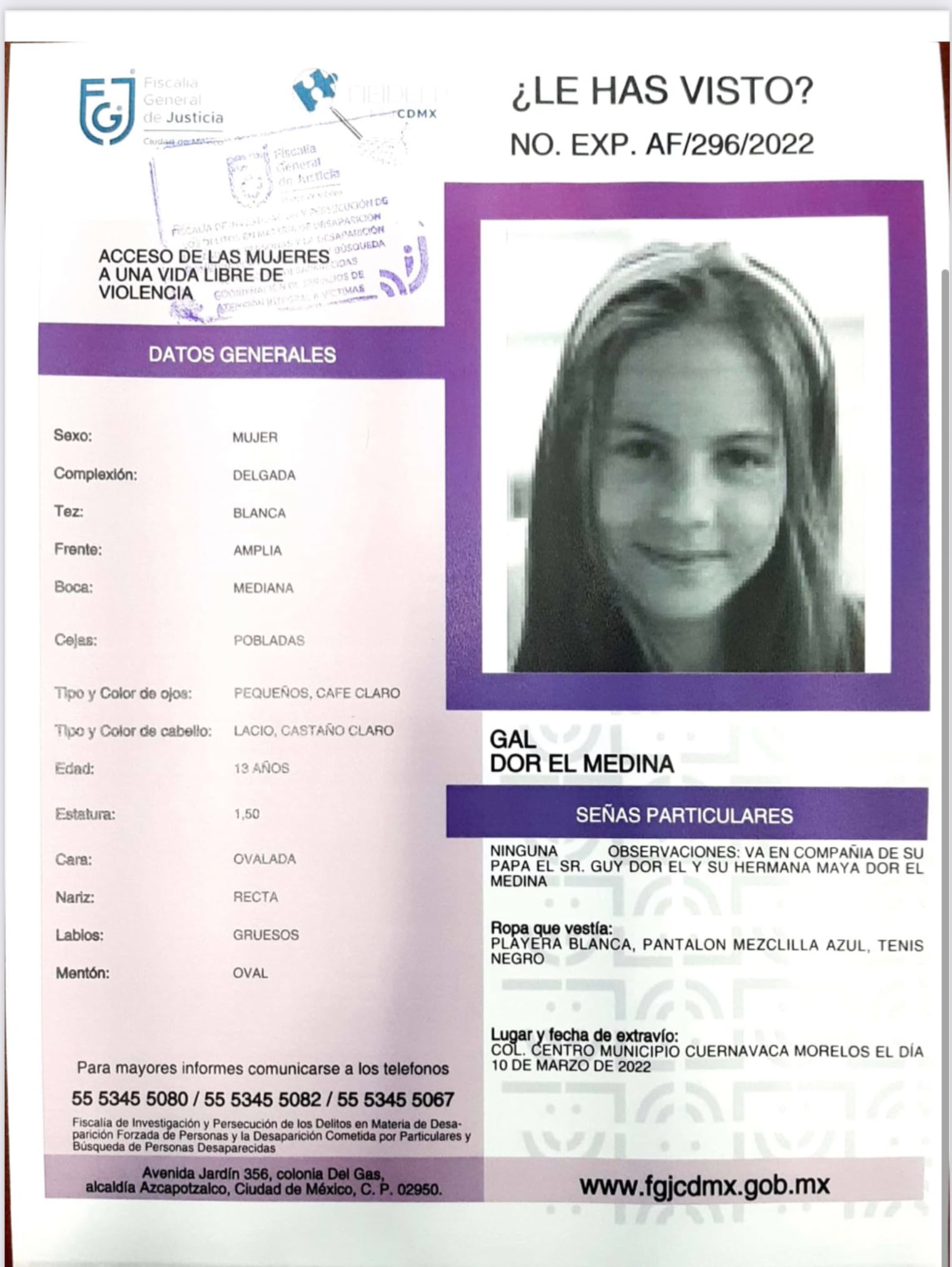 Gal Dor El Medina, sobrina de Nicolás Celis