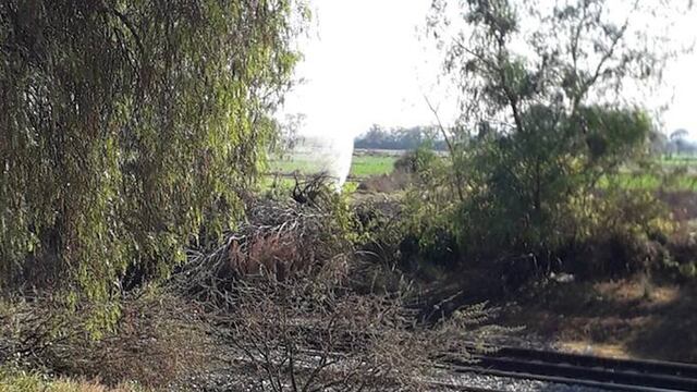 Fuga en el ducto Tula-Salamanca en Teocalco, municipio de Tlaxcoapan.