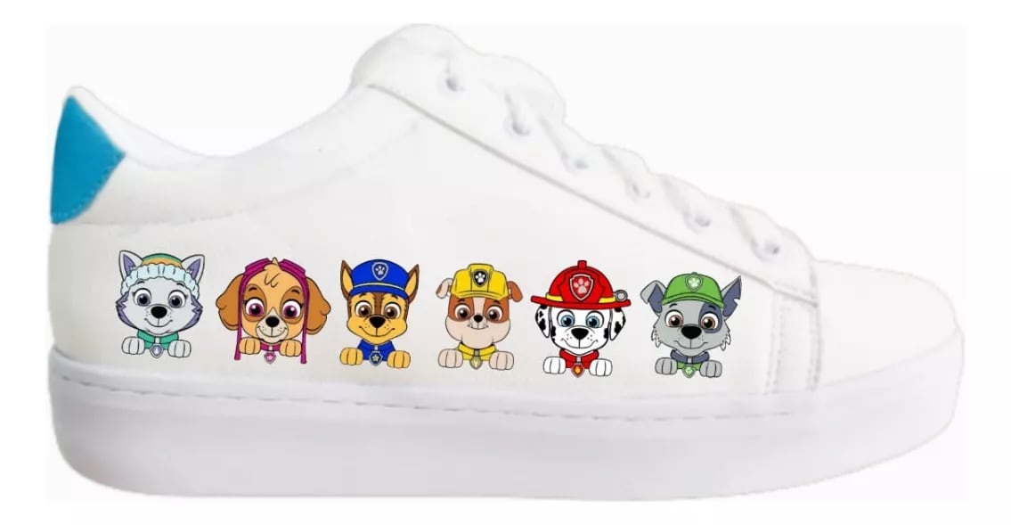 Tenis de Paw Patrol en Mercado Libre para el regreso a clases 2024 y para andar por casa