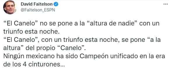 David Faitelson sobre el Canelo Álvarez