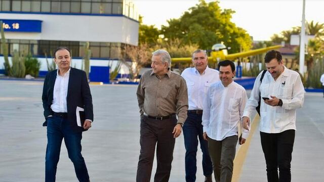 Alfonso de Durazo y gabinete de AMLO en Sonora