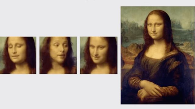 El retrato de la Mona Lisa animado con el algoritmo de Inteligencia Artificial de Samsung.