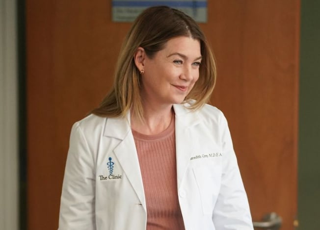 Ellen Pompeo en su papel de Meredith en la serie Grey’s Anatomy
