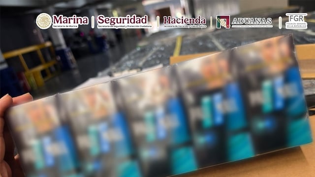 Marina y ANAM decomisan más de 9 toneladas de cigarros en el AICM.