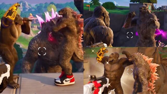 Godzilla y King Kong se enfrentan en una batalla de rap en Fortnite