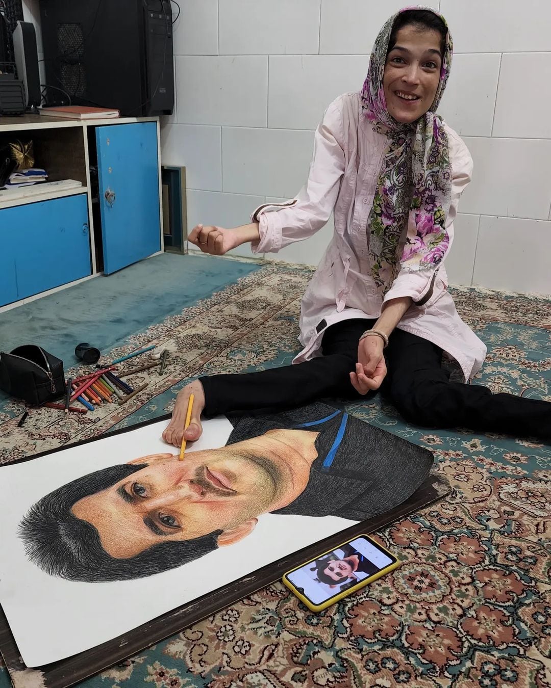 ¿Quién es Fatemeh Hamami, la pintora abrazada por Cristiano Ronaldo?