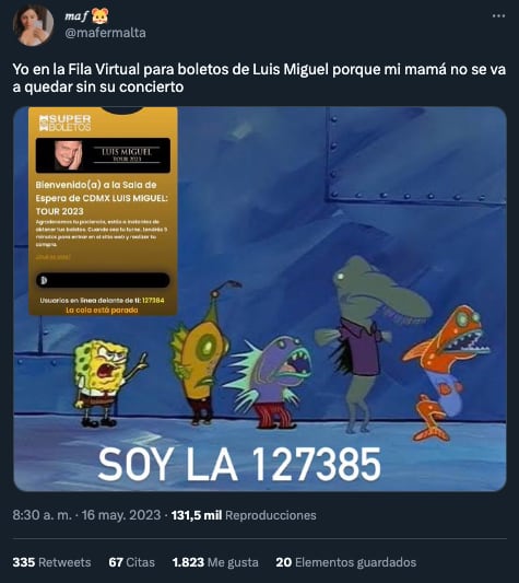 Memes por la fila virtual para boletos de Luis Miguel