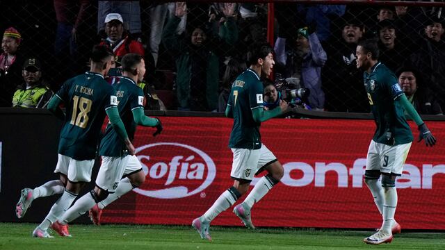 Miguel Terceros tras anotar en el Bolivia vs Brasil.