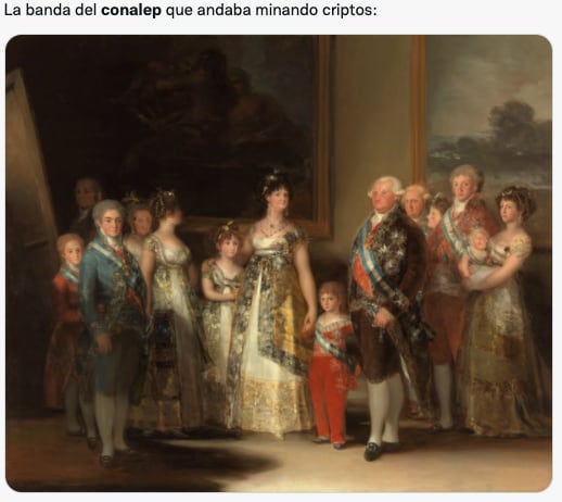 Memes sobre minado de criptomonedas en el Conalep