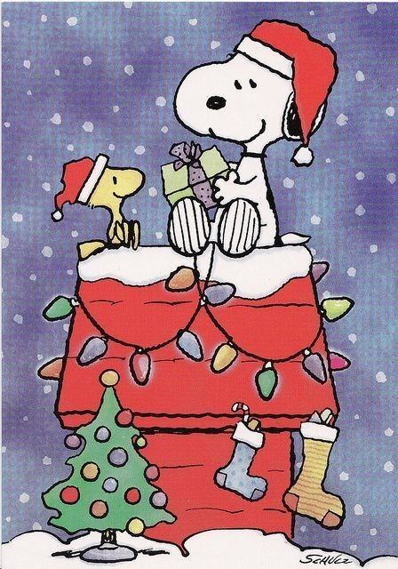 Tarjetas navideñas de Snoopy para regalar en Navidad