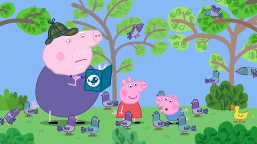 Peppa Pig y George cantan como los pájaros
