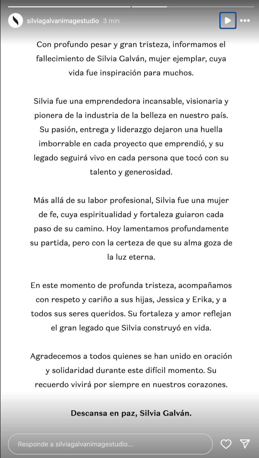 Familia de Silvia Galván confirma su muerte