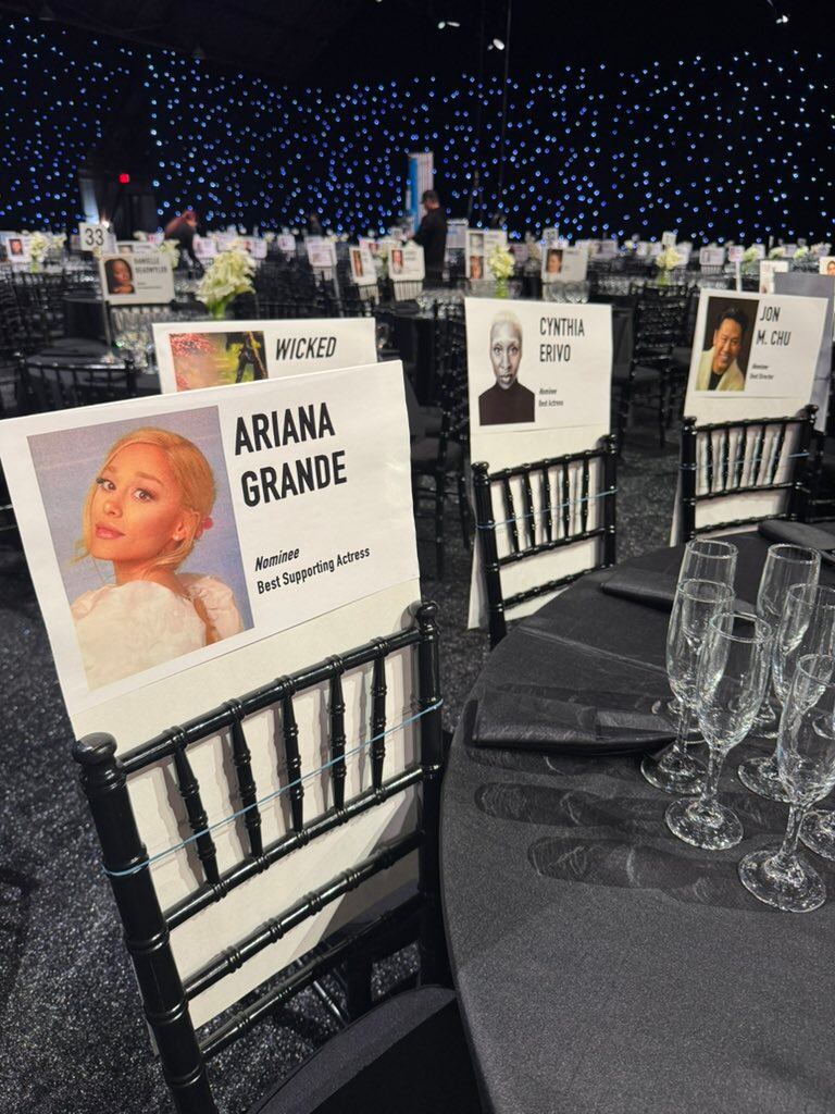 Mesa de Wicked en los Critics Choice Awards 2025