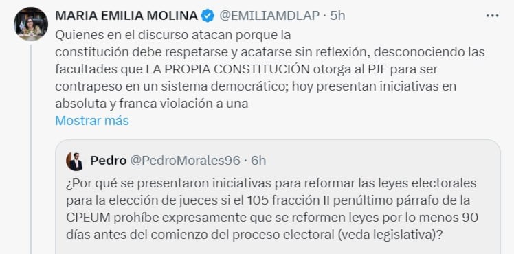 Pelea en X entre Arturo Zaldívar y magistrada María Emilia Molina