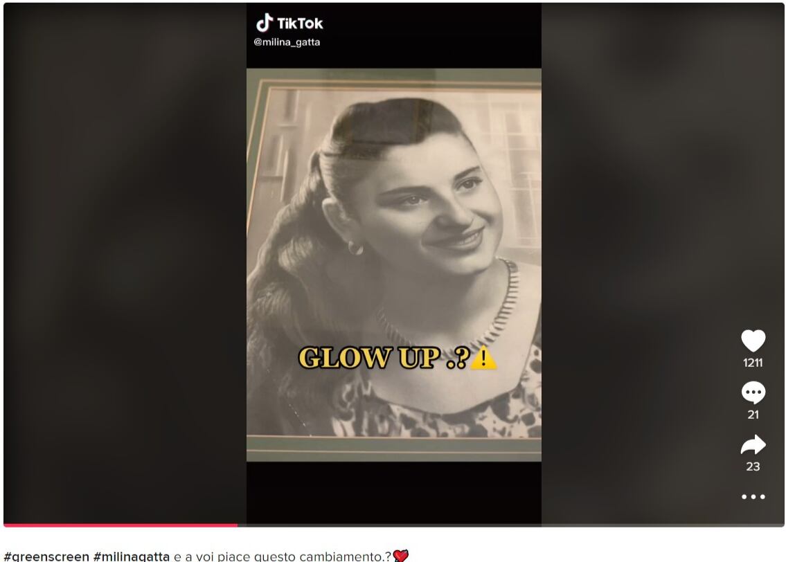 Mujer de 76 años en su juventud