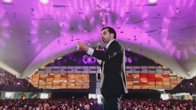 Jorge Álvarez Máynez, candidato a la presidencia de la republica por el partido Movimiento Ciudadano