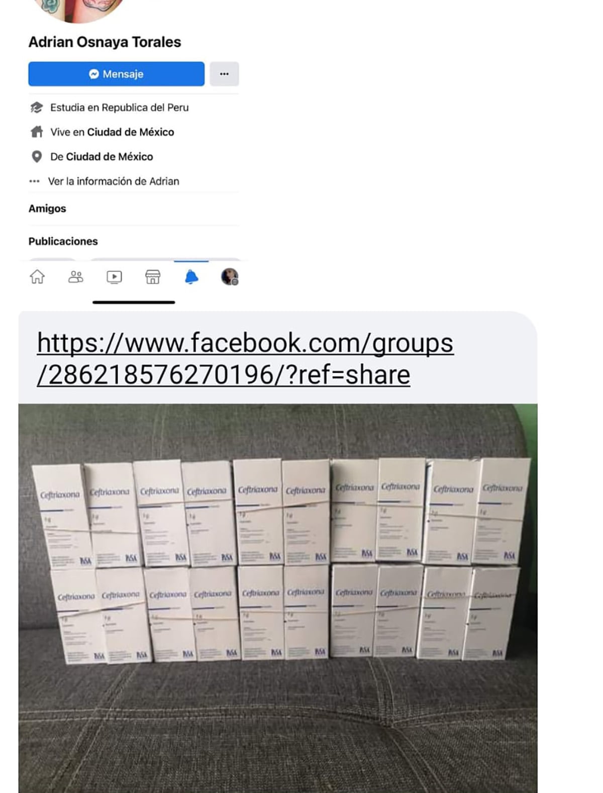 Adrián Osnaya Torales encargado del Servicio de Inhaloterapia pone en venta medicamento del ISSSTE por redes