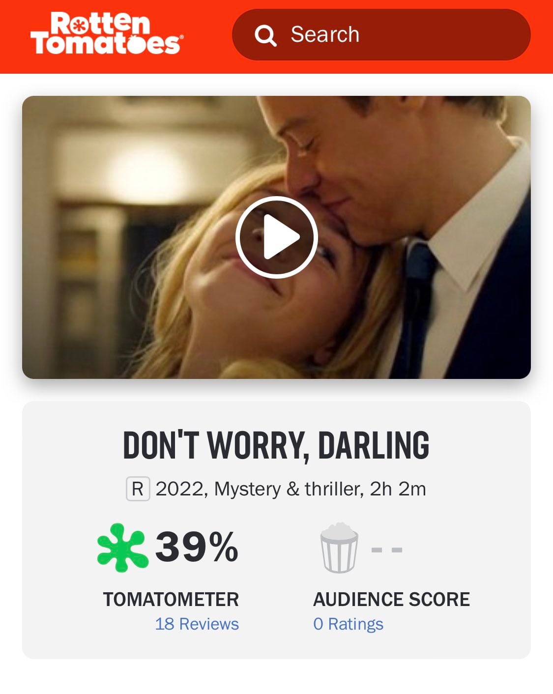 Don’t Worry Darling protagonizada por Harry Style y Florence Pugh debuta con baja calificación en Rotten Tomatoes