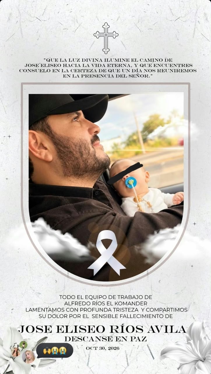 Muere el hijo de El Komander; cantante cancela concierto en Nuevo León