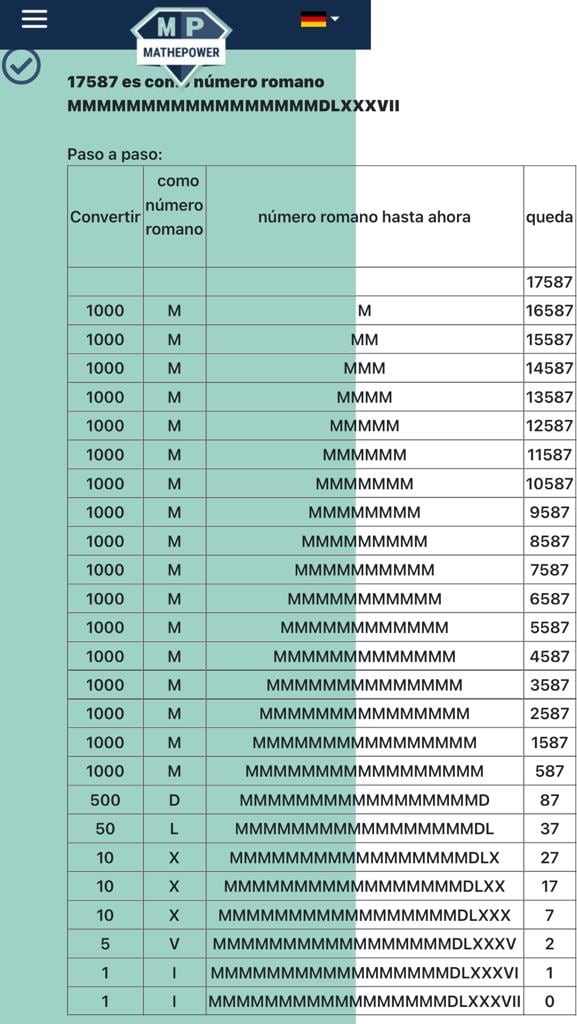 17 mil 587 en romano